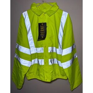 Berne Waterproof XL Yellow Hi Vis Class 3 Hooded Softshell Jacket